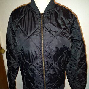 Dickies Women's Small Black Quilted Bomber Workwear Jacket Polyester/ Cotton Mix